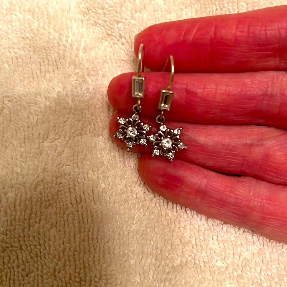 Brighton snowflake dangle earrings